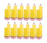 VILLFUL 12pcs Back To School Pencil Candy Boxes Party Favors Popcorn Holders for Classroom Decorations and Easy to Install Supplies for Welcoming Students and Celebrating Teachers