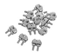 VILLFUL 12pcs Heavy Duty Stainless Steel Wire Rope Clamps U-bolt Saddle Clips for Outdoor Tent Clothesline Cable Fixing Multipurpose Cable Anchors for Industrial and Home Use