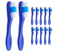 VILLFUL 12pcs Mini Security Toothbrushes Soft Bristles Portable Plastic Nylon for Prisoners and Institutional Use