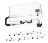 VILLFUL 12pcs Mini Suitcase Favor Boxes Small Travel Candy Boxes Portable Party Decorations for Weddings and Bridal Showers Black Small