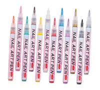 VILLFUL 12pcs Nail Art Pens Lightweight Nail Graffiti Markers for DIY Designs with Multi-color Options Fine Tip for Lines and Dots Easy Use for Professional and Beginner