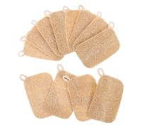 VILLFUL 12PCS Natural Loofah Dishwashing Brushes Set Sponge Pads, Biodegradable Kitchen and Bathroom Scrubbers for Multi-Purpose Dish Cleaning