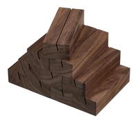 VILLFUL 12Pcs Place Card Holder Walnut Wood Display Stands Rustic Brown Table Number Holders for Wedding Party Events Decoration