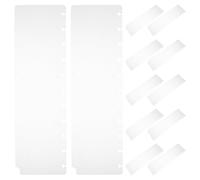 VILLFUL 12PCS Planner Page Marker - Plastic Loose Leaf Dividers - Mini Binder Subject Separator with Writable Tab - File Dashboard Inserts for Discbound Notebook