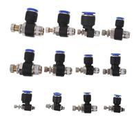 VILLFUL 12pcs Quick Connect Air Hose Fittings Copper Abs Pneumatic Connectors with Leak Design Compact Lightweight Assorted for Air Tool Supply and Mechanical Use