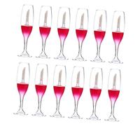 VILLFUL 12pcs Refillable Wine Glass Shaped Lip Gloss Tubes Mini Empty Lip Balm Containers Portable Cosmetic Bottles for DIY Glazes and Travel Use