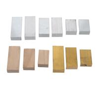 VILLFUL 12pcs Scientific Density Cubes Brass Iron Aluminum Shapes Bars for Density Experiments Physics Experiments Classroom Studies & STEM Education