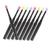 VILLFUL 12Pcs Silicone Lip Scrub Brushes with Caps for Precise Lipstick Application and Smooth Color Blending Gentle Makeup Tools for Womens Lip Gloss and Liquid Cosmetics