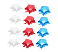 VILLFUL 12PCS Star Balloons Red White Blue Aluminum Foil Balloons for Independence Day Labor Day Decorations for Photo Props Festive Atmosphere