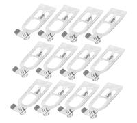 VILLFUL 12pcs Steel Pallet Rack Safety Clips with Teardrop Connectors, Universal Metal Racking Pins for Warehouse Beam Lockers and Pallet Shelving Security
