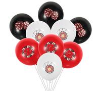 VILLFUL 12Pcs Themed Latex Balloons Party Decorations for Birthday Wedding and Dice Parties Vibrant Fun and Elegant Atmosphere Enhancer