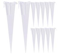 VILLFUL 12Pcs White Flower Sleeve Boxes for Single Rose Bouquet Wrapping, Valentine Party Bouquet Bags, Floral Packaging Sleeves for Birthday and Anniversary