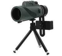 VILLFUL 12x50 Bird Watching Monocular Telescope Set for Adults with Phone Clip and Telescopic Tripod, Portable Handheld Outdoor Monocular for Camping and Hiking, Green