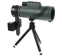 VILLFUL 12x50 Monocular Telescope Set for Outdoor Birdwatching with Green Body, Smartphone Holder, and Telescopic Tripod Stand, Lightweight Camping and Hiking Telescope for Men