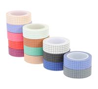 VILLFUL 14 Rolls Solid Color Japan Paper Adhesive Tape for DIY Handbook Decors Planner Supplies and Diary Decoration Mixed Style Washi Tapes for Scrapbooking and Crafting