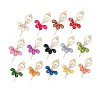 VILLFUL 14Pcs Rhinestone Ballerina Charms for DIY Jewelry Making Unique Ballet Dancer Pendants Creative Accessories for Necklaces and Bracelets for Dance Lovers