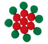 VILLFUL 15pcs Colorful Plush Pompon Balls Cat Toy Interactive Chase Balls Soft Pet Supplies for Indoor Kittens and Cats Random Color