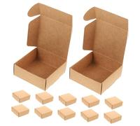 VILLFUL 15pcs Kraft Paper Handmade Soap Boxes for Homemade Soap Packaging Candy Cookie Wrapping Easy Fold Kraft Paper Packaging Boxes for Wedding Party Favors and Holidays