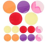 VILLFUL 15pcs Self-Adhesive Light Gel Diffusing Sheets 50mm Stage Light Filters 5-Color Set for Office and Studio Warm Effects