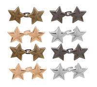 VILLFUL 16 Pairs Adjustable Waist Tightener Clips for Pants Jeans No Sew Detachable Star Button Waist Cinch for Loose Trousers Skirts Clothing Secure Hold Denim Easy Resizing