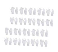 VILLFUL 16 Pairs Elastic White Cotton Gloves for Dry Hands Eczema Protection Breathable Soft Stretchable Gloves for Jewelry Inspection and Daily Use