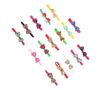 VILLFUL 16pcs Mixed Style Pet Bow Tie for Dogs Cats Creative Fruit Flamingos Design for Summer Parties Weddings Daily Wear Eye Catching Colors Chic Collars for Small to Medium Pets