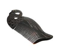 VILLFUL 1pc Premium Ox Horn Comb for Women Portable Massage Hairdressing Color Natural Scalp Stimulator for Home Travel Use Smooth Surface to Reduce Frizz Breakage