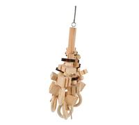 VILLFUL 1pc Wooden Bird Chew Toy Teeth Grinding Parrot Plaything Hanging Toy for Birds Practical Wooden Chewing Accessory for Pet for Climbing and Exploring Activities