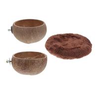 VILLFUL 1Set Animal Coconut Shell Feeder Hamster and Guinea Pig Food Bowl Nest for Dry Snacks and Provides Comfort and Security for Pets