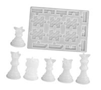 VILLFUL 1Set Chess Molds for Casting Chess DIY International Chess Molds for Crafting and Creative Projects Durable Molds for Board Game Enthusiasts