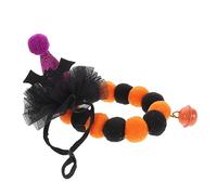 VILLFUL 1set Halloween Cat Costume Pet Collar with Bell Cute Bat Hat Outfit for Kittens for Festive Pet Parties and Photoshoots