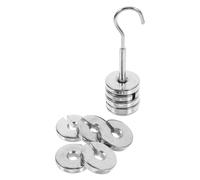 VILLFUL 1set Slotted Mass Chrome-plated Weights for Laboratory Calibration Includes Weights Each Hanger Lightweight for Jewelry Making Handicrafts