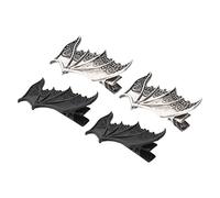 VILLFUL 2 Pairs Devil Wing Hairpins Halloween Hair Clips Gothic Bat Wing Accessories for Party Bars Alloy Punk Style