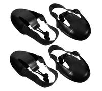 VILLFUL 2 Pairs Steel Safety Shoe Covers Non Slip Protective Footwear Caps for Construction Factory Workshop Use PVC Guard Black