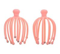 VILLFUL 2 Pcs Handheld Scalp Massager Ergonomic Octopus Claw Design for Stress Relief and Headache Reduction Portable Manual Head Massage Tool for Athletes Office Workers Random Color