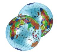 VILLFUL 2 Pcs Inflatable Globe Balls for World Map Educational Portable Geography Learning Tool