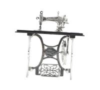 VILLFUL 2 pcs Mini Pedal Sewing Machine Model Retro Foot Sewing Machine Decor for Dollhouses Durable Crafting Accessory for Imagination and Home Decoration