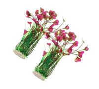 VILLFUL 2 Pcs Realistic Artificial Fish Tank Plants Plastic Aquarium Decor for Underwater Landscaping for All Aquariums Provides Shelter and Hiding Spots for Fish