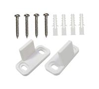 VILLFUL 2 Pcs Sliding Door Bottom Floor Guides White Barn Door Roller Stopper Mount Hardware for Smooth and Quiet Operation Compatible with All