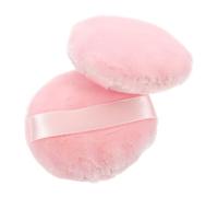 VILLFUL 2 pcs Washable Makeup Powder Puff Soft Cotton Velour Cosmetic Sponges for Foundation Loose Powder Reusable Face Makeup Tools for Women