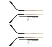 VILLFUL 2 Sets Metal Eyeglass Legs Replacement Single Tooth Secure Fit Arms for Spectacles and Sunglasses Frames Eyewear Temple Repair Parts with Flexible Compatibility
