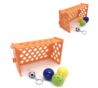 VILLFUL 2 Sets Mini Football Field Parrot Training Toys Interactive Soccer Toy for Birds Engage Your Parakeet PET Football Field and Bird Soccer Fun Random Color
