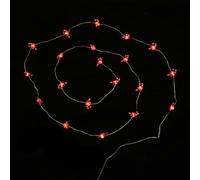 VILLFUL 20 LED Candy Cane Christmas Light String, Warm White Copper Wire Battery Operated Hanging Xmas Decoration Lights, Festival Scene Layout Lighting (Batteries Not Included)