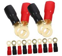 VILLFUL 20 Pairs Copper Battery Terminal Connectors Ring Cable Lugs with Heat Shrink Electrical Crimp Connectors for Secure High Wiring and Stable Power Transmission