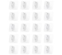 VILLFUL 20 Pcs Self-Adhesive Wall Hooks Multipurpose Round Ring Household Kitchen and Bathroom Storage Hanging Hooks for Home Organization