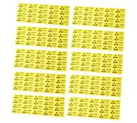 VILLFUL 200 Pcs Electrostatic Warning Sticker Labels Self-Adhesive Anti-Static Safety Decals with Strong Adhesive for Protecting Sensitive Electronic Devices and Electrical Equipment