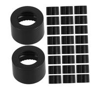 VILLFUL 200pcs Aromatherapy Essential Oil Bottle Caps with Hole Tooth Thread Dropper Bottle Lids for Perfume Diffuser Reliable Seal Precision Fit Elegant Black Finish