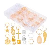 VILLFUL 200pcs DIY Metal Hair Hollow Out Hair Rings Braid Accessories for Dreadlocks and Braids Easy to Use and Reusable