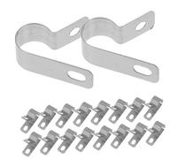 VILLFUL 20pcs 304 Stainless Steel Wire Clips for Ethernet Coax Tv Telephone Cable High Temperature Resistant Fireproof U-Shaped Cable Holders for Outdoor Management