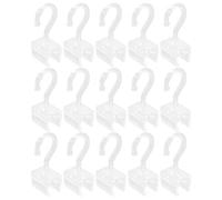 VILLFUL 20pcs Clear Plastic Rotatable Shelf Label Holders Price Tag Clips for Wire Shelves Reusable Retail Sign Display Clips for Supermarkets and Pantry Organization